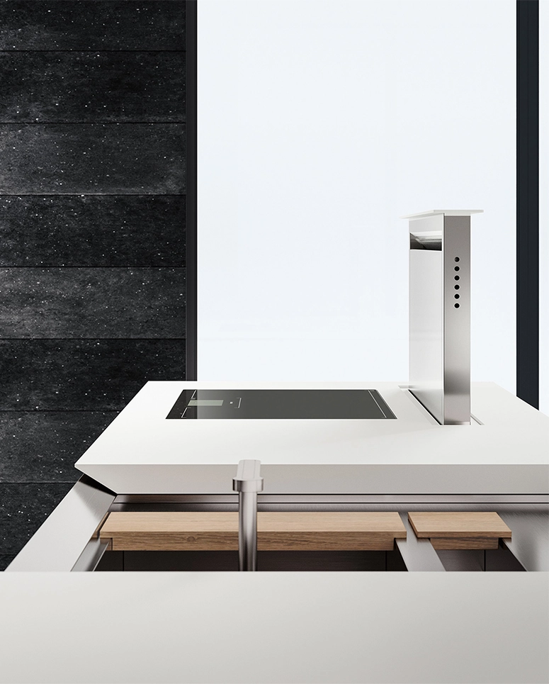 Contemporary kitchen - K series - Boffi - Corian® / brushed