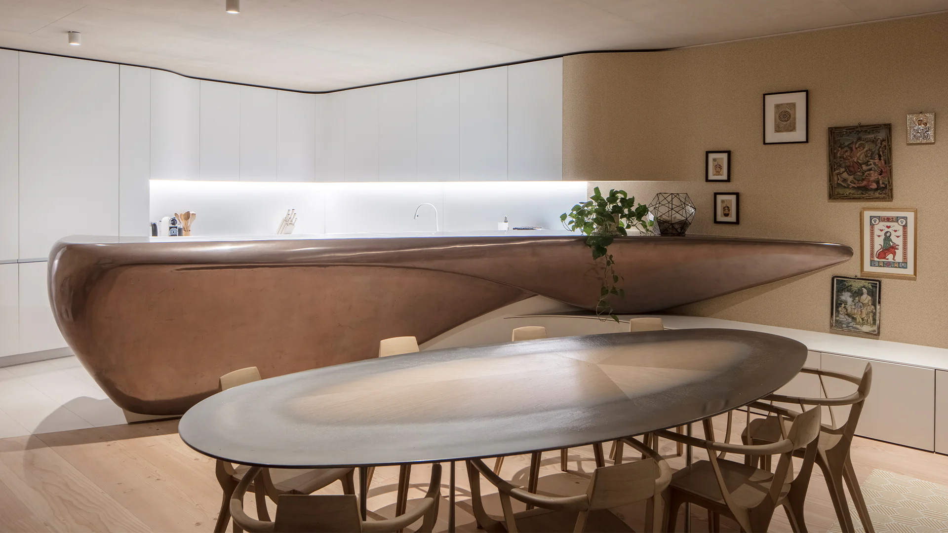 Zaha Hadid Architects Lounge Corian doors and worktops4