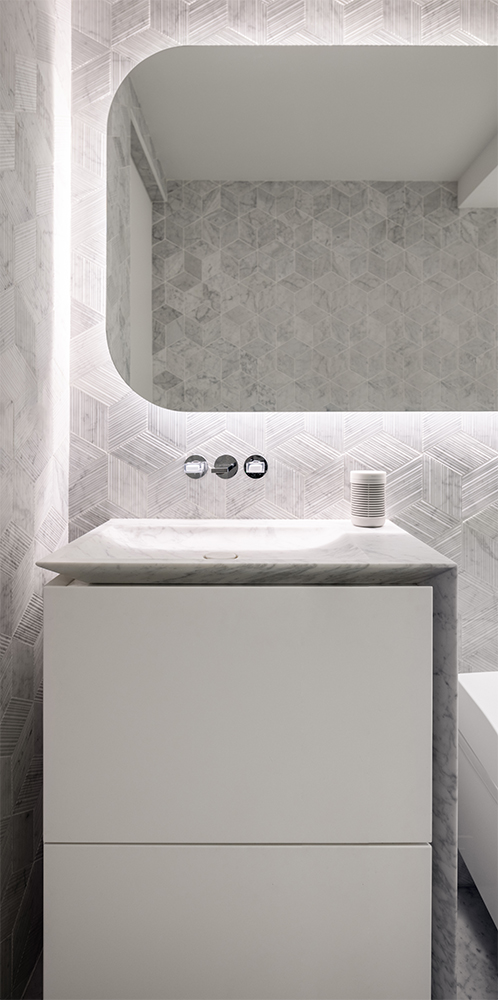 Bathroom Boffi B15 in White Marble